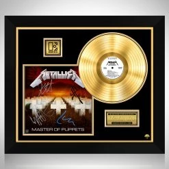 RARE-T Metallica Master Of Puppets Gold LP Limited Signature Edition Studio Licensed Custom Frame