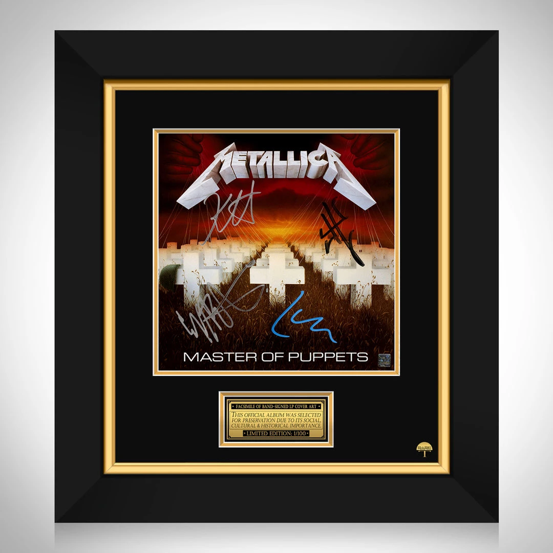 RARE-T Metallica Master Of Puppets LP Cover Limited Signature Edition Studio Licensed Custom Frame 1 RARE-T Metallica Master Of Puppets LP Cover Limited Signature Edition Studio Licensed Custom Frame