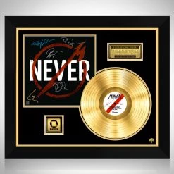 RARE-T Metallica - Through The Never Gold LP Limited Signature Edition Studio Licensed Custom Frame Limited Edition Frames