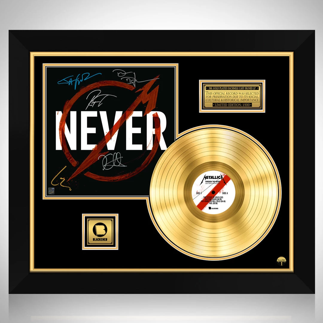RARE-T Metallica - Through The Never Gold LP Limited Signature Edition Studio Licensed Custom Frame Limited Edition Frames 1 RARE-T Metallica - Through The Never Gold LP Limited Signature Edition Studio Licensed Custom Frame Limited Edition Frames