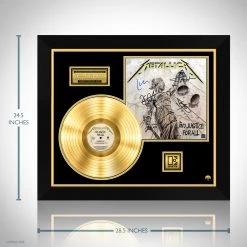 RARE-T Metallica Justice For All Gold LP Limited Signature Edition Studio Licensed Custom Frame Limited Edition Frames 15 RARE-T Metallica Justice For All Gold LP Limited Signature Edition Studio Licensed Custom Frame Limited Edition Frames