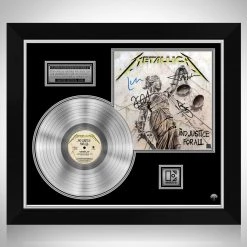 RARE-T Metallica Justice For All Platinum LP Limited Signature Edition Studio Licensed Custom Frame Limited Edition Frames