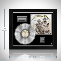 RARE-T Metallica Justice For All Platinum LP Limited Signature Edition Studio Licensed Custom Frame Limited Edition Frames