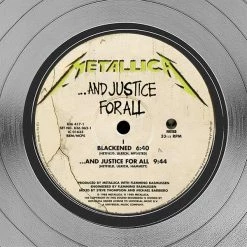 RARE-T Metallica Justice For All Platinum LP Limited Signature Edition Studio Licensed Custom Frame Limited Edition Frames
