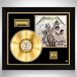 RARE-T Metallica Justice For All Gold LP Limited Signature Edition Studio Licensed Custom Frame Limited Edition Frames