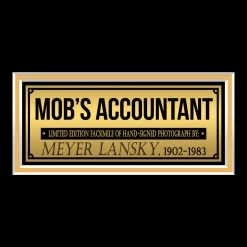 RARE-T Meyer Lansky Photo Limited Signature Edition Studio Licensed Custom Frame NEW