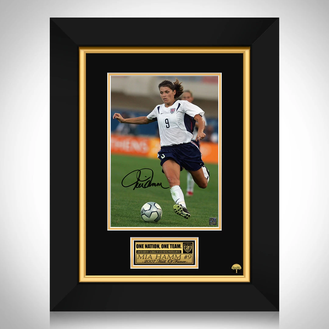 RARE-T USA National Team - Mia Hamm Photo Limited Signature Edition Studio Licensed Custom Frame Sports Memorabilia 1 RARE-T USA National Team - Mia Hamm Photo Limited Signature Edition Studio Licensed Custom Frame Sports Memorabilia