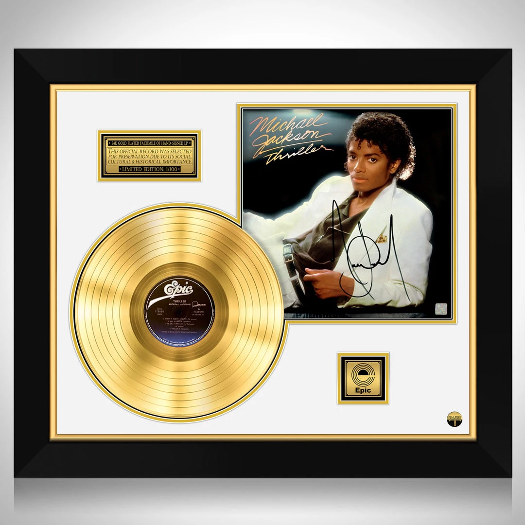 RARE-T Michael Jackson Thriller Gold LP Limited Signature Edition Studio Licensed Custom Frame Limited Edition Frames 1 RARE-T Michael Jackson Thriller Gold LP Limited Signature Edition Studio Licensed Custom Frame Limited Edition Frames