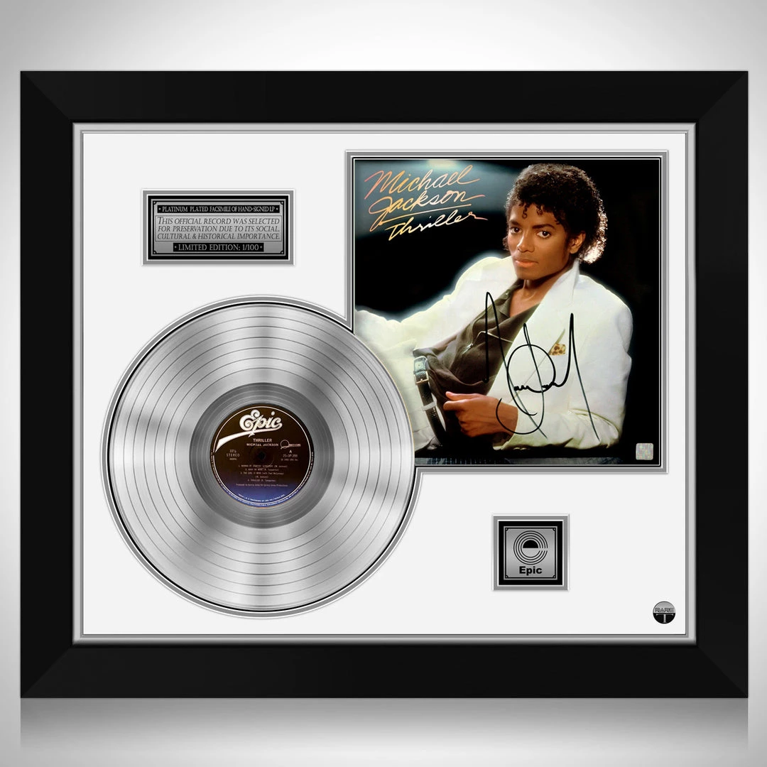 RARE-T Michael Jackson Thriller Platinum LP Limited Signature Edition Studio Licensed Custom Frame 1 RARE-T Michael Jackson Thriller Platinum LP Limited Signature Edition Studio Licensed Custom Frame