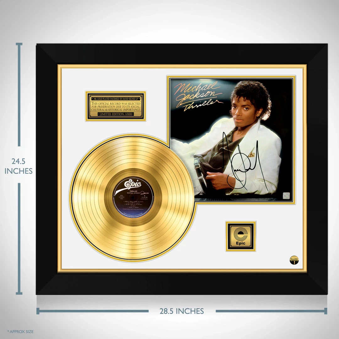 RARE-T Michael Jackson Thriller Gold LP Limited Signature Edition Studio Licensed Custom Frame Limited Edition Frames 5 RARE-T Michael Jackson Thriller Gold LP Limited Signature Edition Studio Licensed Custom Frame Limited Edition Frames