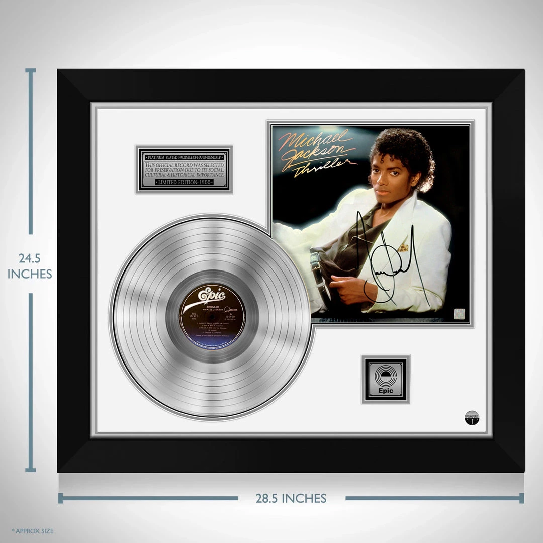 RARE-T Michael Jackson Thriller Platinum LP Limited Signature Edition Studio Licensed Custom Frame 6 RARE-T Michael Jackson Thriller Platinum LP Limited Signature Edition Studio Licensed Custom Frame