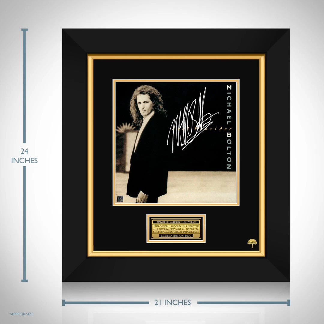 RARE-T Limited Edition Frames Michael Bolton - Soul Provider LP Cover Limited Signature Edition Studio Licensed Custom Frame 3 RARE-T Limited Edition Frames Michael Bolton - Soul Provider LP Cover Limited Signature Edition Studio Licensed Custom Frame