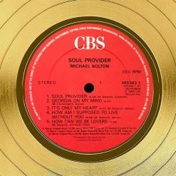 RARE-T Limited Edition Frames Michael Bolton - Soul Provider Gold LP Limited Signature Edition Studio Licensed Custom Frame