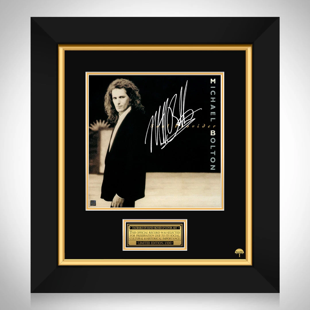 RARE-T Limited Edition Frames Michael Bolton - Soul Provider LP Cover Limited Signature Edition Studio Licensed Custom Frame 1 RARE-T Limited Edition Frames Michael Bolton - Soul Provider LP Cover Limited Signature Edition Studio Licensed Custom Frame