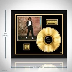 RARE-T Michael Jackson Off The Wall Gold LP Limited Signature Edition Studio Licensed Custom Frame