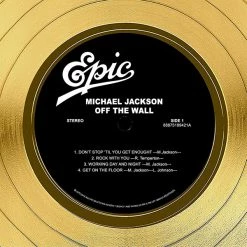 RARE-T Michael Jackson Off The Wall Gold LP Limited Signature Edition Studio Licensed Custom Frame