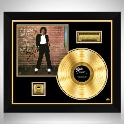 RARE-T Michael Jackson Off The Wall Gold LP Limited Signature Edition Studio Licensed Custom Frame