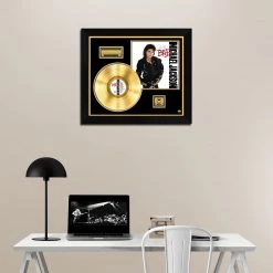 RARE-T Limited Edition Frames Michael Jackson - Bad Gold LP Limited Signature Edition Studio Licensed Custom Frame