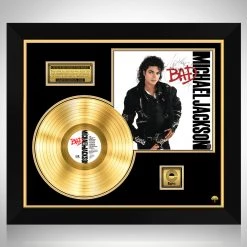 RARE-T Limited Edition Frames Michael Jackson - Bad Gold LP Limited Signature Edition Studio Licensed Custom Frame