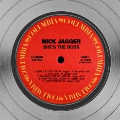 Rare-T Mick Jagger She's The Boss Limited Signature Edition Studio Licensed Platinum LP Custom Frame Limited Edition Frames