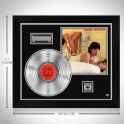 Rare-T Mick Jagger She's The Boss Limited Signature Edition Studio Licensed Platinum LP Custom Frame Limited Edition Frames