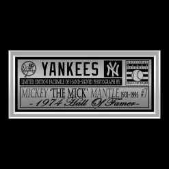RARE-T New York Yankees - Mickey Mantle Photo Limited Signature Edition Studio Licensed Custom Frame Sports Memorabilia