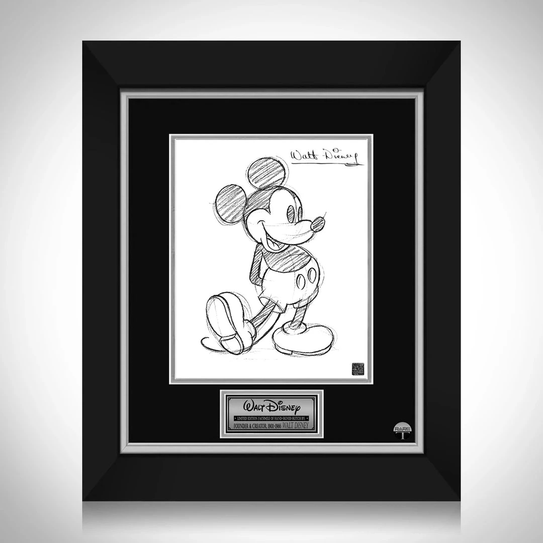 RARE-T Mickey Mouse Walt Disney Sketch Photo Limited Signature Edition Studio Licensed Custom Frame 7 RARE-T Mickey Mouse Walt Disney Sketch Photo Limited Signature Edition Studio Licensed Custom Frame