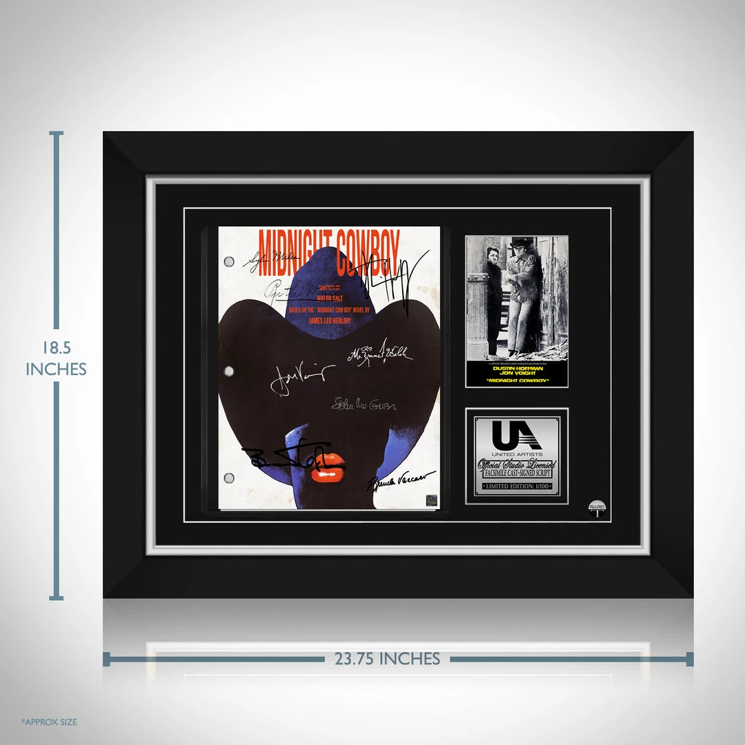 RARE-T Midnight Cowboy Script Limited Signature Edition Studio Licensed Custom Frame Limited Edition Frames 2 RARE-T Midnight Cowboy Script Limited Signature Edition Studio Licensed Custom Frame Limited Edition Frames