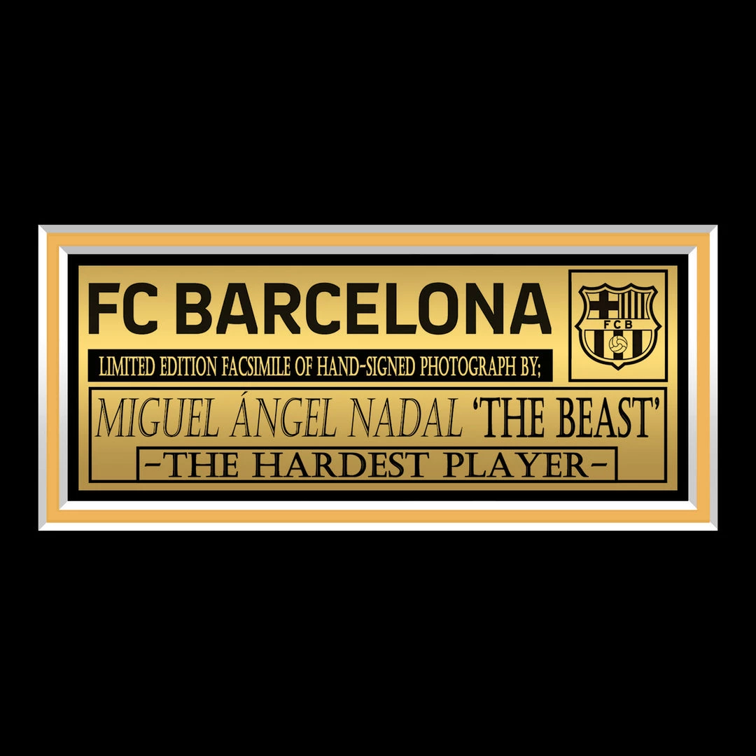 RARE-T Sports Memorabilia FC Barcelona Miguel Angel Nadal Homar Photo Limited Signature Edition Studio Licensed Custom Frame 5 RARE-T Sports Memorabilia FC Barcelona Miguel Angel Nadal Homar Photo Limited Signature Edition Studio Licensed Custom Frame