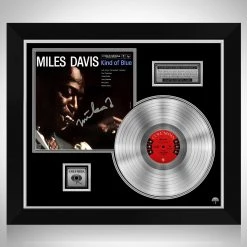 RARE-T Miles Davis - Kind Of Blue Platinum LP Limited Signature Edition Studio Licensed Custom Frame Limited Edition Frames