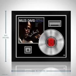 RARE-T Miles Davis - Kind Of Blue Platinum LP Limited Signature Edition Studio Licensed Custom Frame Limited Edition Frames