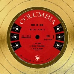 RARE-T Miles Davis Kind Of Blue Gold LP Limited Signature Edition Studio Licensed Custom Frame Limited Edition Frames