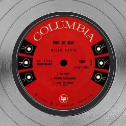 RARE-T Miles Davis - Kind Of Blue Platinum LP Limited Signature Edition Studio Licensed Custom Frame Limited Edition Frames