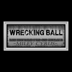 RARE-T Limited Edition Frames Miley Cyrus Photo Limited Signature Edition Licensed Custom Frame