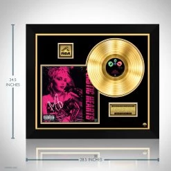 RARE-T Limited Edition Frames Miley Cyrus - Plastic Hearts Gold LP Limited Signature Edition Studio Licensed Custom Frame