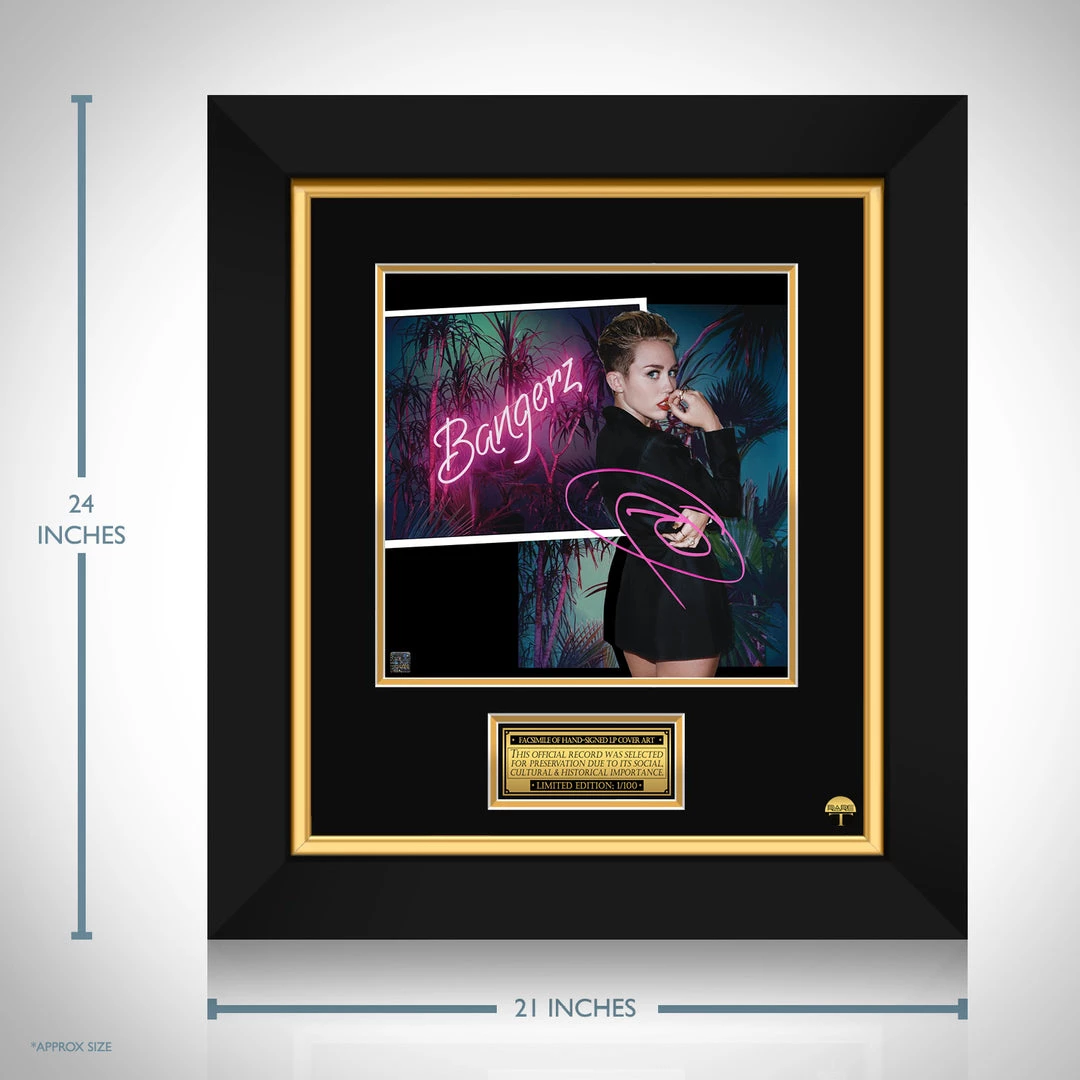 RARE-T Miley Cyrus - Bangerz LP Cover Limited Signature Edition Studio Licensed Custom Frame Limited Edition Frames 3 RARE-T Miley Cyrus - Bangerz LP Cover Limited Signature Edition Studio Licensed Custom Frame Limited Edition Frames