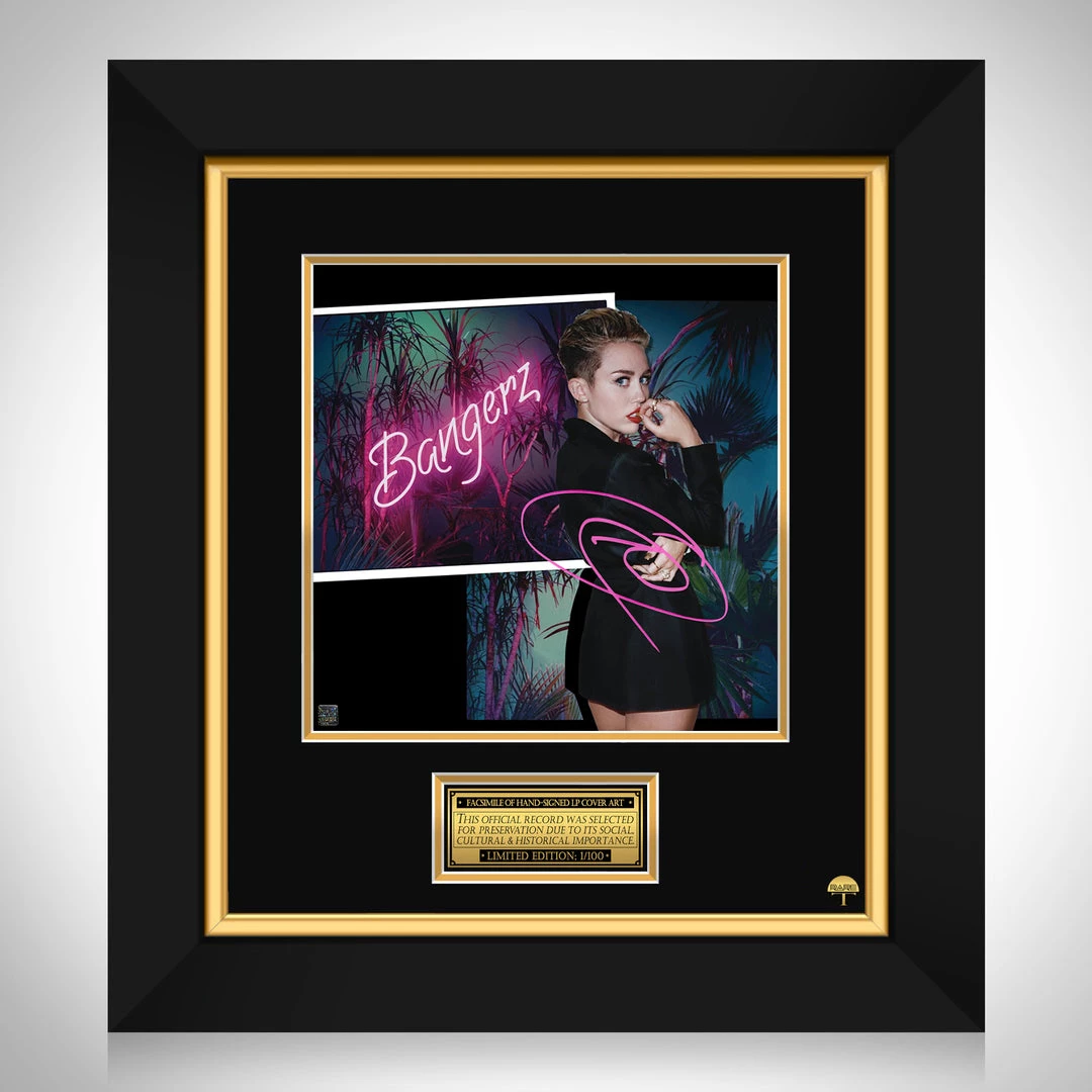RARE-T Miley Cyrus - Bangerz LP Cover Limited Signature Edition Studio Licensed Custom Frame Limited Edition Frames 1 RARE-T Miley Cyrus - Bangerz LP Cover Limited Signature Edition Studio Licensed Custom Frame Limited Edition Frames
