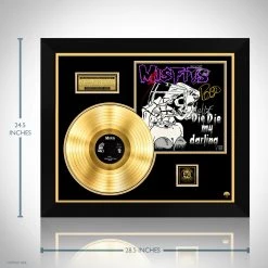 RARE-T The Misfits - Die Die My Darling Gold LP Limited Signature Edition Studio Licensed Custom Frame