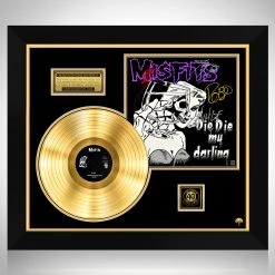 RARE-T The Misfits - Die Die My Darling Gold LP Limited Signature Edition Studio Licensed Custom Frame