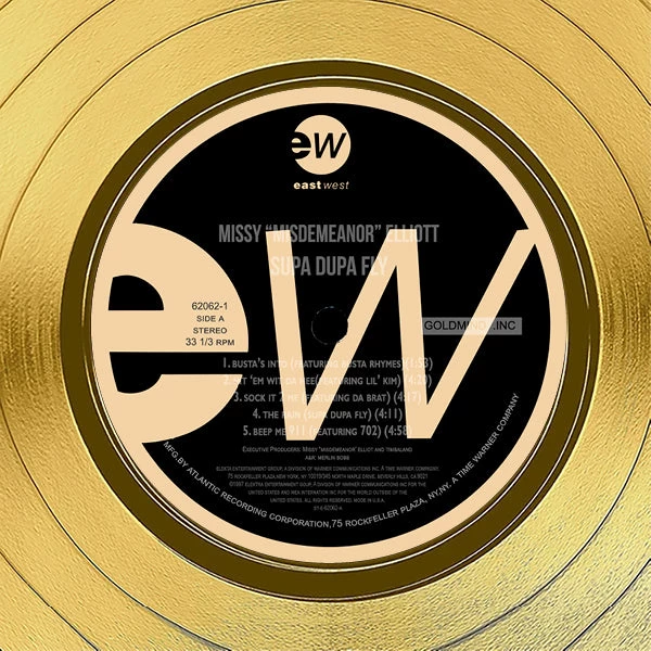 RARE-T Missy Elliot - Supa Dupa Fly Gold LP Limited Signature Edition Studio Licensed Custom Frame 5 RARE-T Missy Elliot - Supa Dupa Fly Gold LP Limited Signature Edition Studio Licensed Custom Frame
