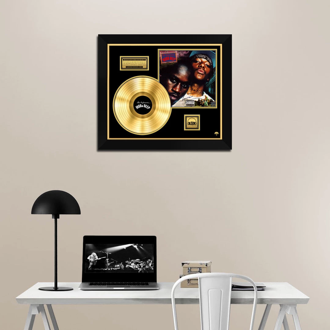 RARE-T Limited Edition Frames Mobb Deep The Infamous Gold LP Limited Signature Edition Studio Licensed Custom Frame 5 RARE-T Limited Edition Frames Mobb Deep The Infamous Gold LP Limited Signature Edition Studio Licensed Custom Frame