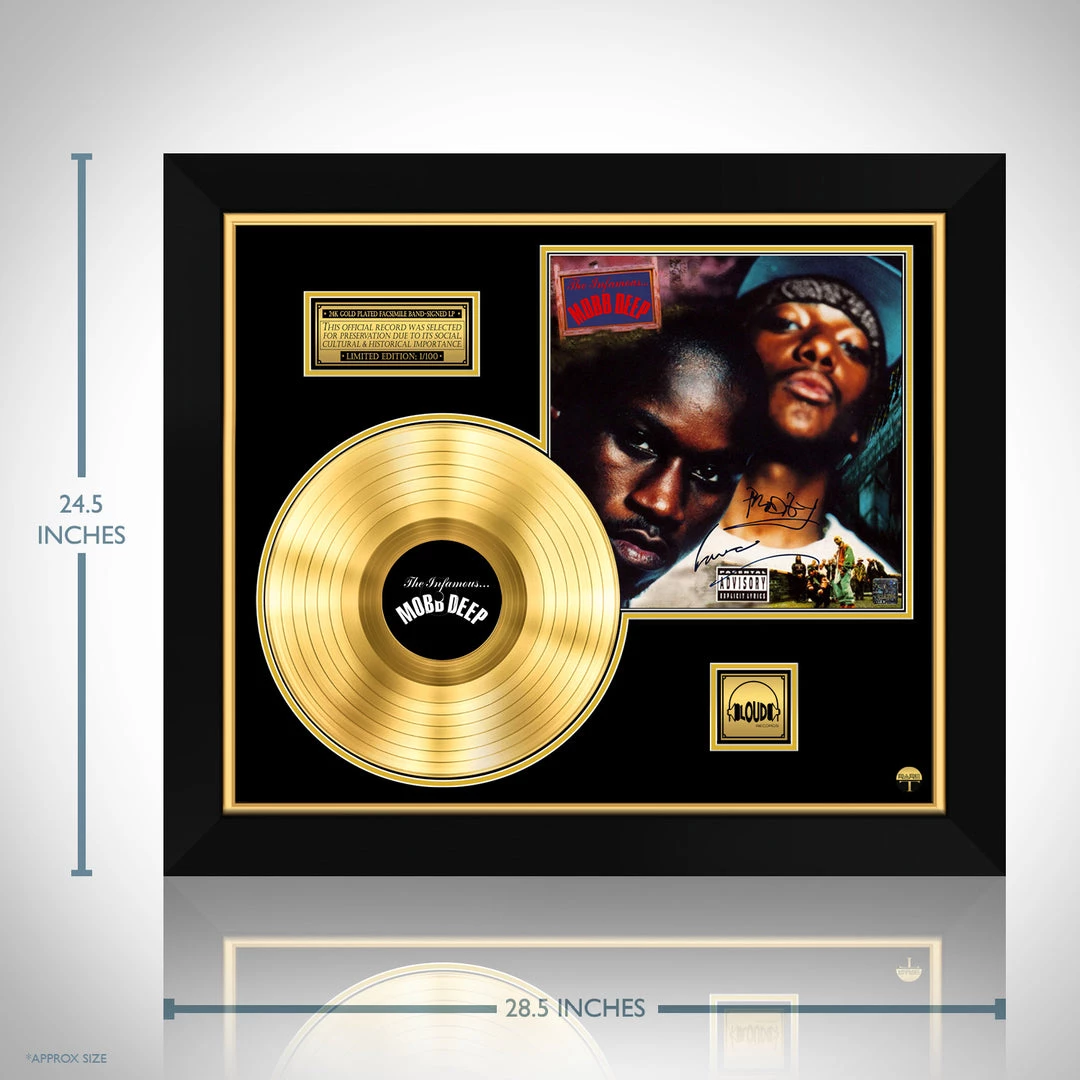RARE-T Limited Edition Frames Mobb Deep The Infamous Gold LP Limited Signature Edition Studio Licensed Custom Frame 6 RARE-T Limited Edition Frames Mobb Deep The Infamous Gold LP Limited Signature Edition Studio Licensed Custom Frame