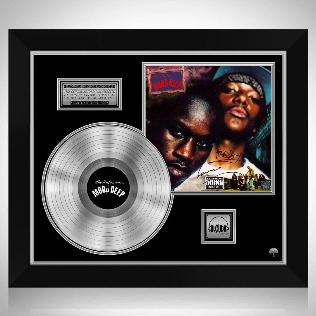 RARE-T Mobb Deep - The Infamous Platinum LP Limited Signature Edition Studio Licensed Custom Frame Limited Edition Frames 1 RARE-T Mobb Deep - The Infamous Platinum LP Limited Signature Edition Studio Licensed Custom Frame Limited Edition Frames