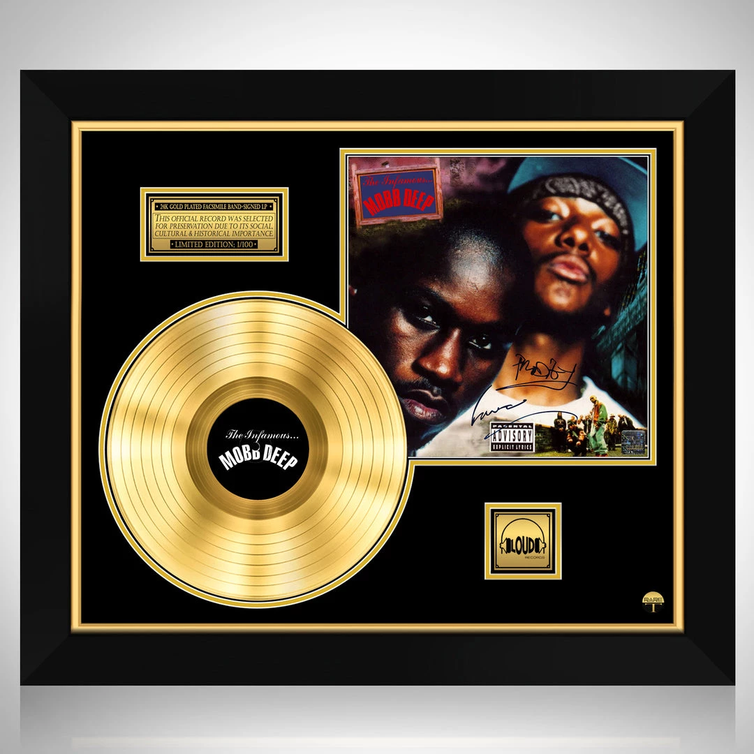 RARE-T Limited Edition Frames Mobb Deep The Infamous Gold LP Limited Signature Edition Studio Licensed Custom Frame 1 RARE-T Limited Edition Frames Mobb Deep The Infamous Gold LP Limited Signature Edition Studio Licensed Custom Frame