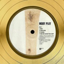 RARE-T Limited Edition Frames Moby - Play Gold LP Limited Signature Edition Studio Licensed Custom Frame