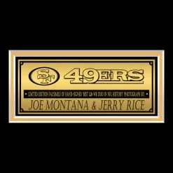 RARE-T Joe Montana & Jerry Rice San Francisco 49ers Photo Limited Signature Edition Licensed Custom Frame
