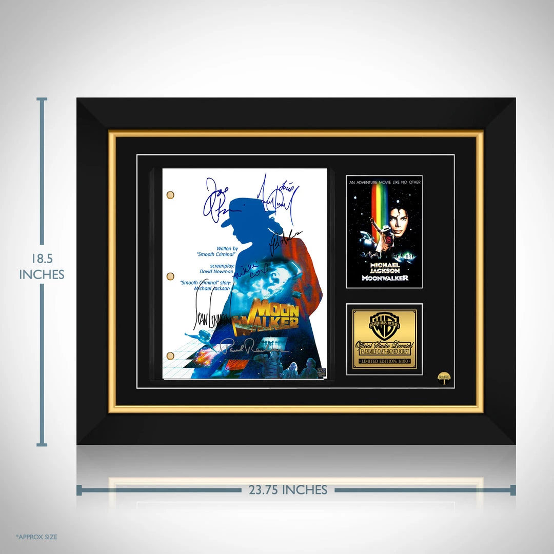 RARE-T Michael Jackson Moonwalker Script Limited Signature Edition Studio Licensed Custom Frame 8 RARE-T Michael Jackson Moonwalker Script Limited Signature Edition Studio Licensed Custom Frame