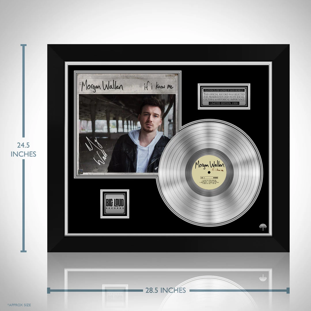 RARE-T Morgan Wallen - If I Know Me Platinum LP Limited Signature Edition Studio Licensed Custom Frame Limited Edition Frames 3 RARE-T Morgan Wallen - If I Know Me Platinum LP Limited Signature Edition Studio Licensed Custom Frame Limited Edition Frames