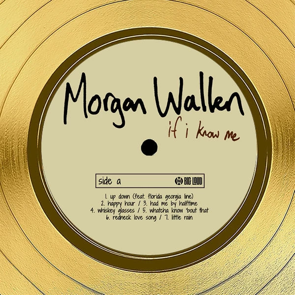 RARE-T Limited Edition Frames Morgan Wallen - If I Know Me Gold LP Limited Signature Edition Studio Licensed Custom Frame 5 RARE-T Limited Edition Frames Morgan Wallen - If I Know Me Gold LP Limited Signature Edition Studio Licensed Custom Frame
