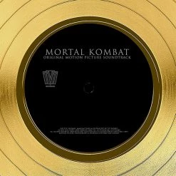 RARE-T Mortal Kombat - Original Motion Picture Soundtrack Gold LP Limited Signature Edition Studio Licensed Custom Frame Limited Edition Frames